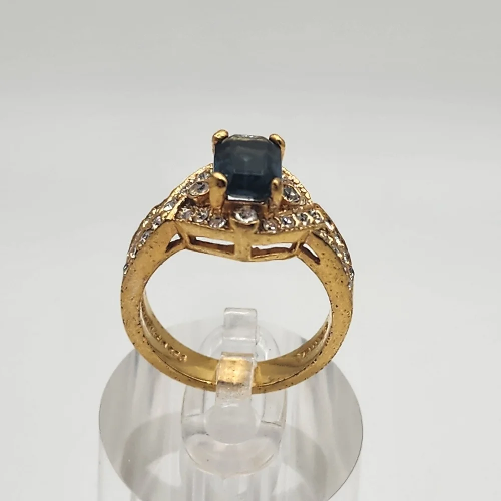 Lind 14K HGE Faux Sapphire & Cubic Zirconia Ring (7)